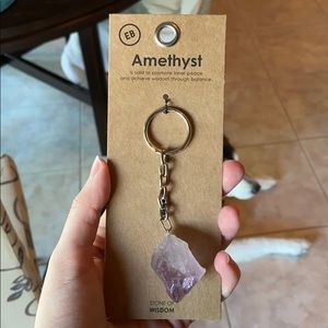 Amethyst Crystal Keychain